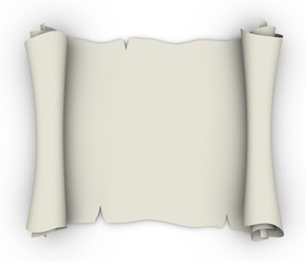 illustration of white paper on white background, 3d render