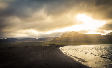 Strand in Island, Westfjorde