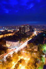 Russia. Rostov-on-Don. Red Army street. Evening cityscape