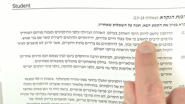 Reading Modern Hebrew on exam
