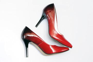 Buty szpilki - czerwono czarne (3)