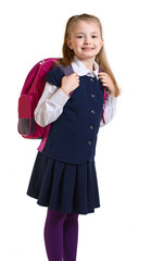 the girl in a school uniform