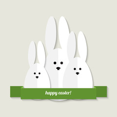 Easter bunnies greeting card