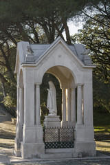 View of a Christian location of pray near Fatima, Portugal.