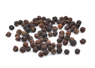 black pepper seed on white background