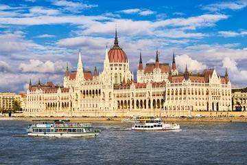 Türaufkleber Parlamentsgebäude in Budapest, Ungarn © Mapics