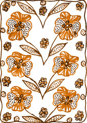 brown floral watercolor background