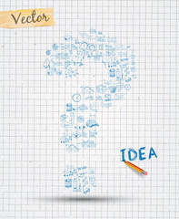 Idea Concept Layout for Brainstorming and Infographic background