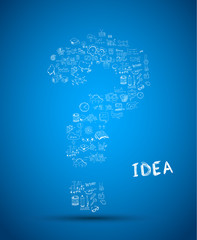 Idea Concept Layout for Brainstorming and Infographic background