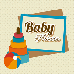 Baby shower design, vector illustration.