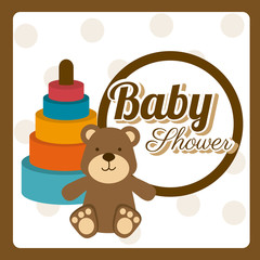 Fototapeta premium Baby shower design, vector illustration.