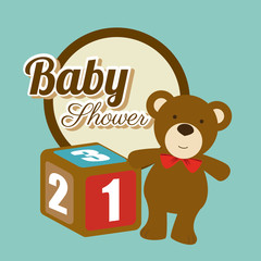 Baby shower design, vector illustration.