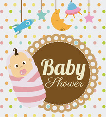 Baby shower design, vector illustration.
