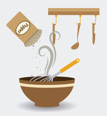 Kitchen design, vector illustration.