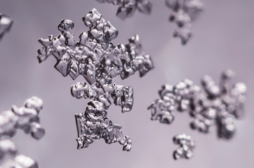 Metallic particles high magnification