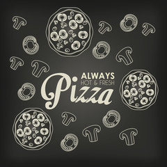 Pizza design, vector illustration.