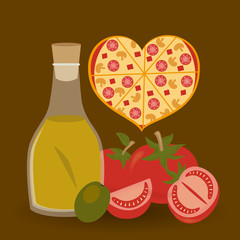 Pizza design, vector illustration.