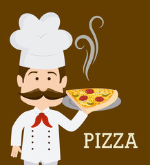 Pizza design, vector illustration.