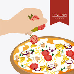 Pizza design, vector illustration.