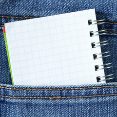 Notebook in pocket