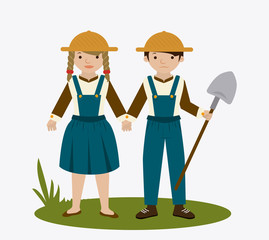 Farm design, vector illustration.