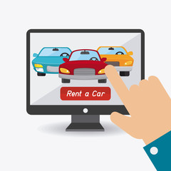 Rent a car design, vector illustration.