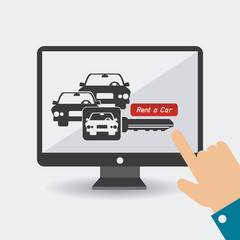 Rent a car design, vector illustration.
