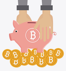 Bitcoin design, vector illustration.