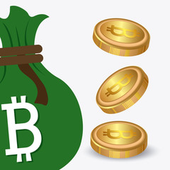 Bitcoin design, vector illustration.