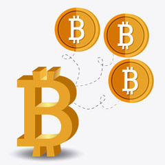Bitcoin design, vector illustration.