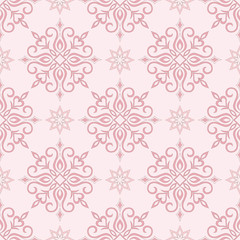 Vintage seamless texture on Pink background.