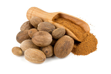 nutmeg isolated on white