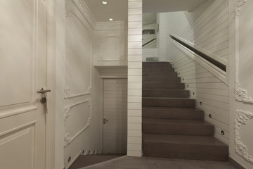 hall with stairs in hotel spa interior