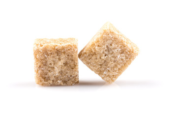 brown sugar cubes isolated