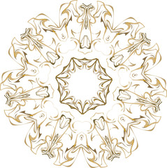 Abstract floral vector ornament