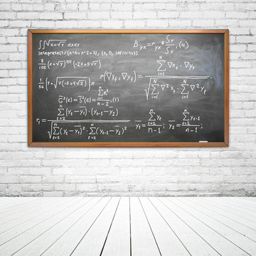 drawing formula on desk