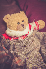Teddyb&auml;r ist erk&auml;ltet