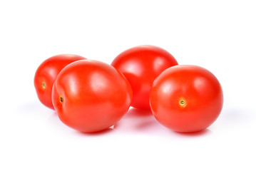 cherry tomatoes isolated on white background.