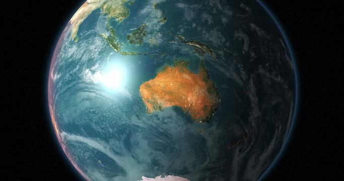 Zoom into Australia from Space in 