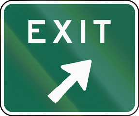 United States MUTCD exit sign