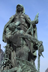 Heilige Gertraude auf der gleichnamigen Brücke in Berlin