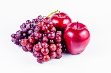 red apples and grape