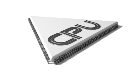 triangle shape cpu illustration.