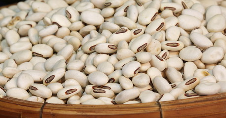 clsoe up white bean background