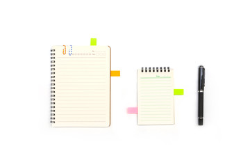 Blank notepad with reminder and pen