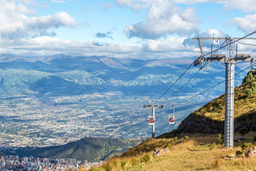 Gondola Rising from Quito