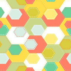 Abstract seamless  colorful background in patchwork style with s