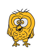 Funny cartoon owl