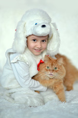 Fototapeta premium Little girl in cute hat