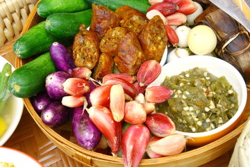 set of Chiang Mai food, Thailand